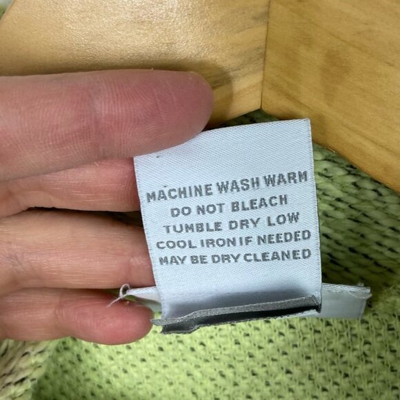 Soft Surroundings Set Sail Lime Green Collared Sweater Size XS Petite Pullover - Picture 8 of 8